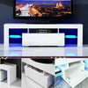 Modern TV Unit Cabinet Stand Matt Body & High Gloss Doors LED Light Livingroom
