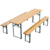 Wood Beer Table Bench Set Outdoor Beer Tent Wedding Buffets Garden Dining Coffee