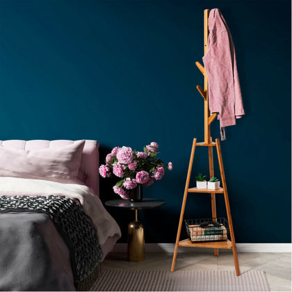 Bamboo Coat Stand Clothes Storage Shelves Hats Freestanding Hallway Bedroom