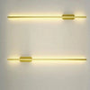 Gold Metal Long Strip LED Lights Linear Wall Mounted Sconce Lamp Bedroom Hallway