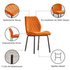 Set of 2 Velvet Dining Chairs Padded Seat Metal Legs Kitchen Home Office UK