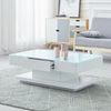 Luxury Rectangular Glass Top Coffee Table High Gloss Lounge Table Living Room UK