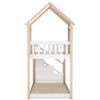 Kids Bunk Beds Frame High Sleeper 3ft Single Treehouse Pine Wood Bed w/Ladder BT