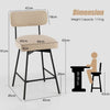 Set of 2 Bar Stools 360° Swivel Padded Counter Height Chair Kitchen Dining Stool