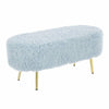Faux Fur Footstool Bed End Sofa Padded Bench Fleece Pouffe Stool Vanity Chair UK