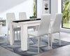 Wood Dining Table and Chairs 4 / 6 Set Pu Leather Seat Kitchen Room Furniture