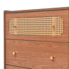 Chest of Drawers with 6 Drawers Rattan Cabinet Bedroom Furniture Storage Bedside
