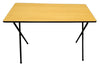 Meta Folding Dining Table with 4 Artificial Faux Leather Padded Chairs Set