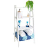 Ladder Shelf Wooden 4 Tier Storage Unit Display Standing Bathroom Shelf