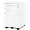 File cabinet 3 Drawer Modern Steel Drawers Filing Cabinet w/ 5 Wheels Lock White