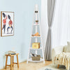 5 Tiers Corner Shelf Wooden Bookcase Ladder Shelf Home Office Storage Shelving