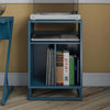 Dorel Novogratz Regal Turntable HiFi Stand in Bright Blue Finish