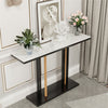 Extra Long Console Table Marble Table Hallway Entrance Storage Rack Gold Black