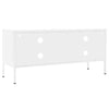 Industrial TV Cabinet Steel White Media Unit Stand Cupboard Console Sideboard