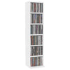 Stylish 8-Tier CD Cabinet Display Shelving Chipboard Freestanding Storage Furnit