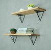 2PCS Durable Hairpin Industrial Wall Shelf Brackets Support Metal Prism Mount UK
