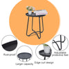 49x42cm Side Table Round Metal Coffee Table for Living Room Decorative Furniture