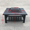 Garden Patio Metal Firepit Heater Stove Outdoor Chimnea BBQ Grill Brazier Table