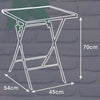 3 Pcs Outside Garden Furniture Rattan Design Foldable Table & Chairs Bistro Set