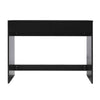 Black Computer Desk 2 Drawer Dressing Table Wooden Furniture Office 100cm - L
