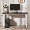 Computer Desk Dining Table Home Office Workstation w/ White Metal Frame,