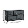 Fabric Cabinet Chest of Drawers Storage Unit with 5 DrawersBest Gift Home