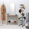 Floor-standing Coat Hat Retail Display Rack Industrial Pipe Design 10-Hook Shop