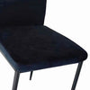 4pcs Black Velvet Padded Seat Dining Chairs for Dining Room Kitchen Living Room