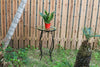 Iron/Glass Round Side Coffee Table Mosaic Design Garden Patio Flower Plant Stand