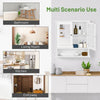 Wall-Mounted Bathroom Cabinet 2 Doors Storage Cabinet w/Adjustable Shelf Mirror