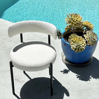 Teddy Fleece Bedroom Chair Upholstered Dressing Chair Modern White Soft Velvet