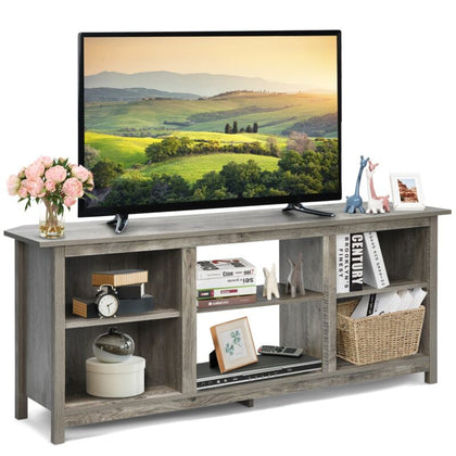 2-in-1 TV Stand for TVs up to 65 Inches Wooden TV Console Table Media Canter