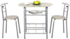Small Table and 2 Chairs 3PCS Bar Kitchen Dining Breakfast Furniture Set W/Shelf