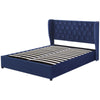 Upholstered bed Double Bed Frame Velvet Storage Bed w/ Hydraulic Functional QW