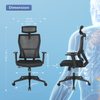 Office Chair High Back Mesh Ergonomic Chairs Lumbar Support Office for Home Work
