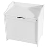 WHITE WOODEN TOY BOX STORAGE UNIT CHILDRENS KIDS CHEST BOXES BENCH STRONG UK