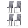 New Set of 4/6 Dining Chairs Padded Seat High back Metal Legs Home Furniture