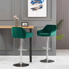 2/4 x Breakfast Bar Stools Bar Chairs Velvet Swivel Chrome Base Gas Lift Kitchen