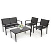 Outdoor Garden Textiles Furniture Conservatory Sets with Table and Chairs for 4