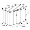 7FT x 4FT Garden Storage Shed Large Tool Utility Storage House W/Sliding Door