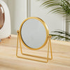 Luxurious Gold Rotation Make Up Mirror Table Top Vanity Shaving Swivel Mirrors