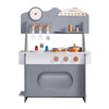 2024 Wooden Pretend Play Kitchen W/ Utensil Toy Kids Cooking Role Play Set Gift