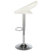 2 Swivel PU Bar Stools Chair Eclipse Leather Chrome Kitchen Gas Lift White