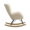 Occasional Lambswool Teddy Fabric Rocking Chair Swivel Armchair Lounge Sofa Seat