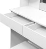Dressing Table Mirror Makeup Table Bedroom Dresser Set 2 Drawers 4 Shelves