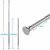 50-240cm Spring Loaded Net Voile Extendable Tension Shower Curtain Rail Pole Rod