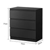White / Black Chest of Drawers Bedside Table Nightstand 3 Drawer Cabinet Bedroom