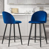 2X Bar Stools Kitchen Velvet Padded Bar Chair w/Metal Legs Dinning Room