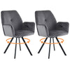 2pcs Swivel Accent Chair Velvet Upholstered Armchair Dining Chairs Desk Chair NS