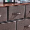 Chest of Drawers Fabric Storage Wardrobe Cabinet with 5 Drawers for Bedroom BN